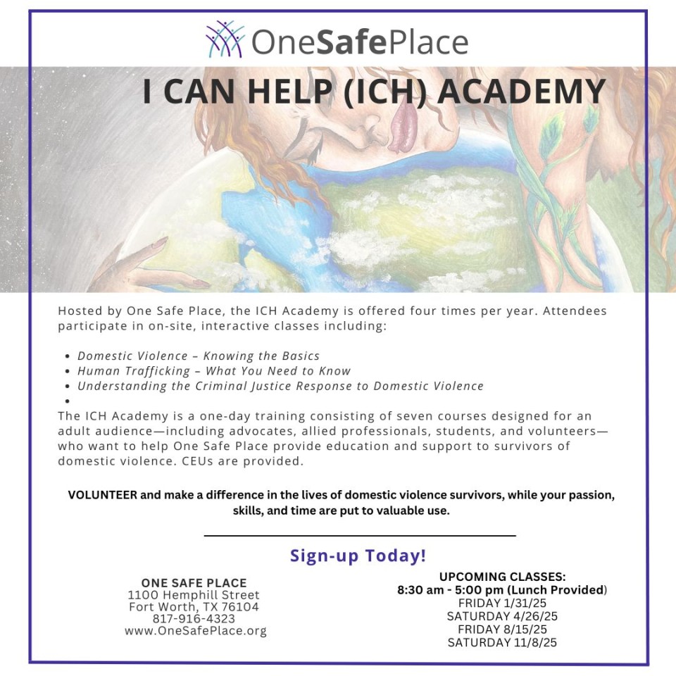 I Can Help Academy Schedule