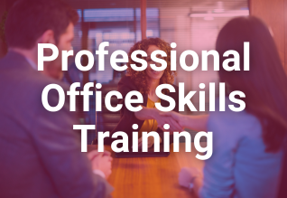 professional office skills training logo